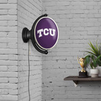 TCU Horned Frogs: Original Oval Rotating Lighted Wall Sign