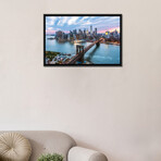 Brooklyn Bridge And Lower Manhattan Skyline, New York City, New York, USA by Matteo Colombo (18"H x 26"W x 1.5"D)