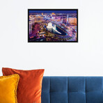 Las Vegas Nevada At Night Neon Lights by Susanne Kremer (18"H x 26"W x 1.5"D)