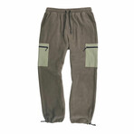 Slauson Relaxed Fit Polar Fleece Pant // Olive (XL)