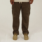 Dale Relaxed Fit Corduroy Cargo // Olive (M)