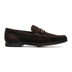 Hugo // Suede Ostrich Loafers // Brown (US: 8)