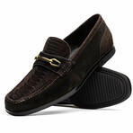 Hugo // Suede Ostrich Loafers // Brown (US: 8)