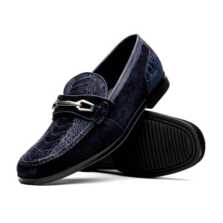 Hugo // Ostrich Loafers // Navy (US: 8)
