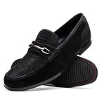 Hugo // Suede Ostrich Loafers  // Black (US: 12)