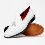 Aubiere // Ostrich Tassel Loafers // White (US: 10)