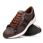 Verona // Python + Calfskin Sneakers // Brown (US: 9)