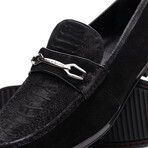 Hugo // Suede Ostrich Loafers  // Black (US: 12)