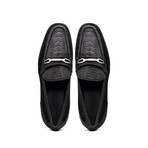 Hugo // Suede Ostrich Loafers  // Black (US: 12)