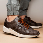 Verona // Python + Calfskin Sneakers // Brown (US: 9)