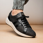 Verona // Python + Calfskin Sneakers // Black (US: 12)