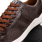 Verona // Python + Calfskin Sneakers // Brown (US: 9)