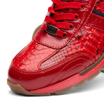 Brescia // Python + Calfskin Leather Sneakers // Red (US: 11.5)