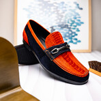 Hugo // Ostrich Loafers // Orange + Blue (US: 9.5)