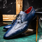 Anzio // Alligator + Calfskin Leather Oxfords Shoes // Blue Jeans (US: 10)