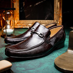 Fabro // Lizard Ring Loafers // Brown (US: 9.5)