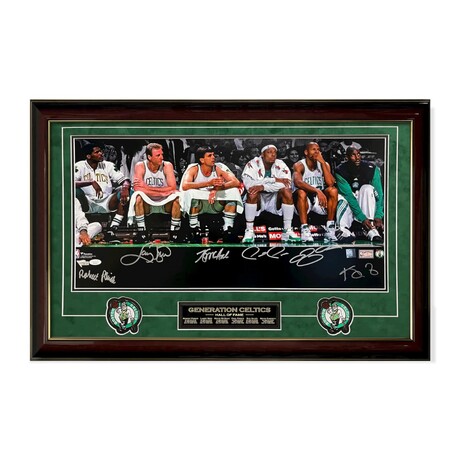 Robert Parish, Larry Bird, Kevin McHale, Paul Pierce, Ray Allen & Kevin Garnett // Boston Celtics // Autographed Photograph + Framed