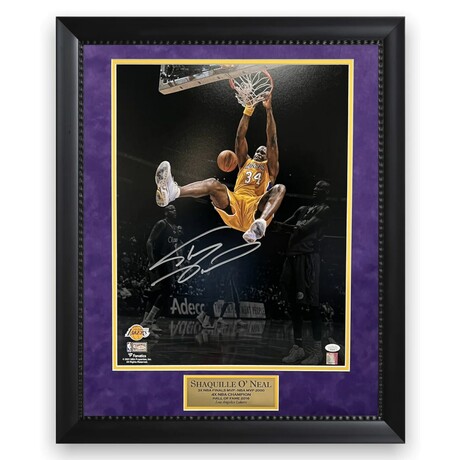 Shaquille O'Neill // Los Angeles Lakers // Autographed Photograph + Framed
