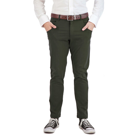 Casual 5-Pocket All Day Tech Stretch Pant // Olive (28WX30L)