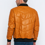 Bomber Quilted Jacket // Orange (S)