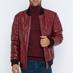 Bomber Quilted Jacket // Burgundy (S)
