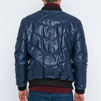 Bomber Quilted Jacket // Dark Blue (S)