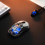 GravaStar Mercury M1 Pro Wireless Gaming Mouse + 4K Dongle // Battle-Worn Silver Mist