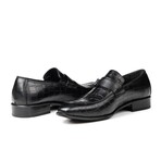 Swank Croc Print Loafers // Black (Euro: 41)