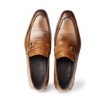 Swank Croc Print Loafers // Tobacco (Euro: 45)