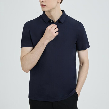 Short Sleeve Polo Shirt V1 // Dark Blue (XS)