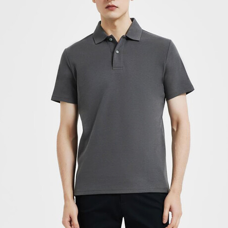 Short Sleeve Polo Shirt // Dark Gray (XS)