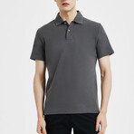 Short Sleeve Polo Shirt // Dark Gray (XS)