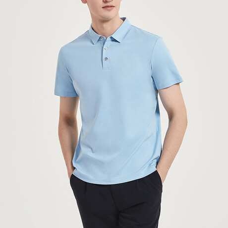 Short Sleeve Polo Shirt // Light Blue (XS)