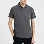 Short Sleeve Polo Shirt // Dark Gray (XS)