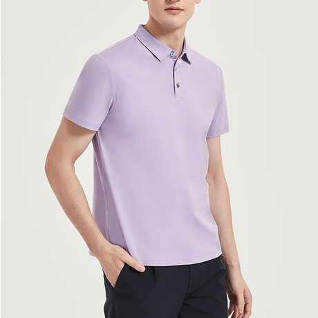 Short Sleeve Polo Shirt // Light Purple (XS)