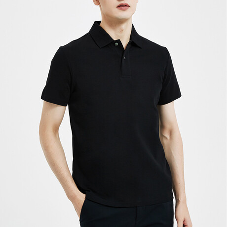 Short Sleeve Polo Shirt V2 // Black (XS)
