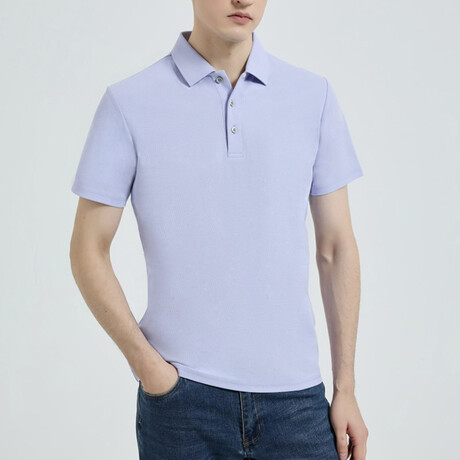 Short Sleeve Polo Shirt // Pale Lavender (XS)