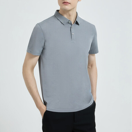 Short Sleeve Polo Shirt // Light Gray (XS)