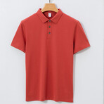 Short Sleeve Polo Shirt // Orange Red (XL)