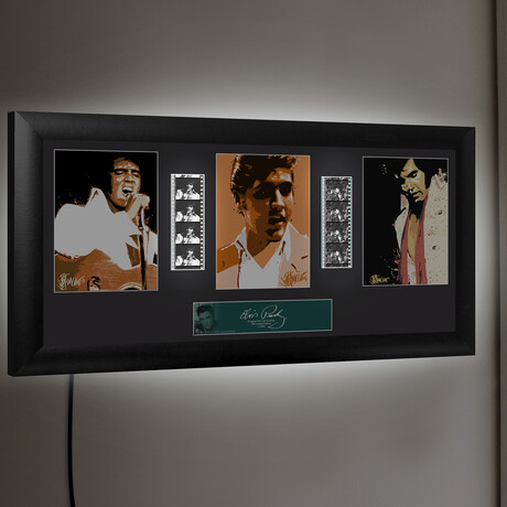 Elvis Presley Trio// Limited Edition FilmCells Presentation with Backlit LED Frame