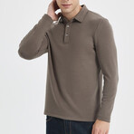 Super Soft Long Sleeve Polo // Light Brown (XS)