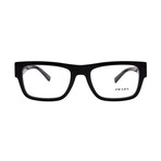 Men's // PR15YV 1AB1O1 Square Optical Glasses // Black + Clear