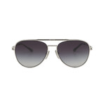 Men's // PR54ZS 1BC09S Aviator Sunglasses // Silver + Gray Gradient