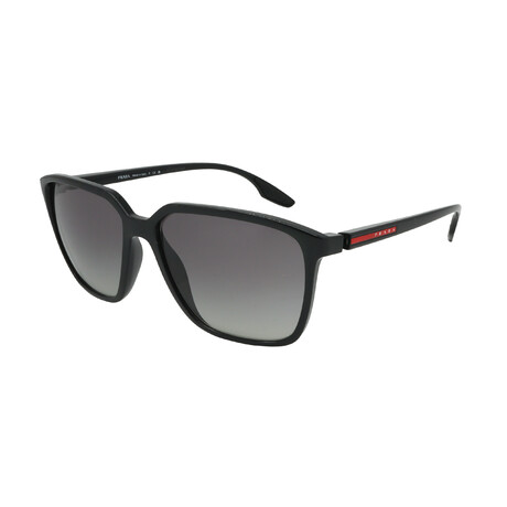 Men's // Sport PS06VS 1AB3M1 Square Sunglasses // Black + Gray Gradient