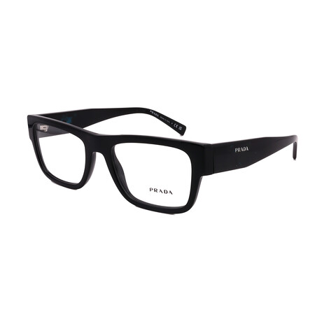 Men's // PR15YV 1AB1O1 Square Optical Glasses // Black + Clear