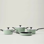 Sage Non-stick Aluminum 7Pc Cookware Set with Glass Lid