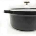 Gem 5Pc Non-Stick Cast Aluminum Cookware Set with Grill Pan, Saute Pan, and Stockpot
