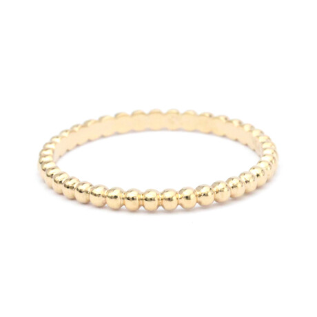Van Cleef & Arpels // 18k Rose Gold Perlee Ring // Ring Size: 9.5 // Store Display