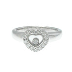 Chopard // 18k White Gold Happy Ring With Diamond // Ring Size: 6 // Store Display