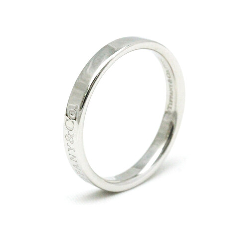 Tiffany & Co. // Platinum Flat Ring // Ring Size: 7.5 // Store Display